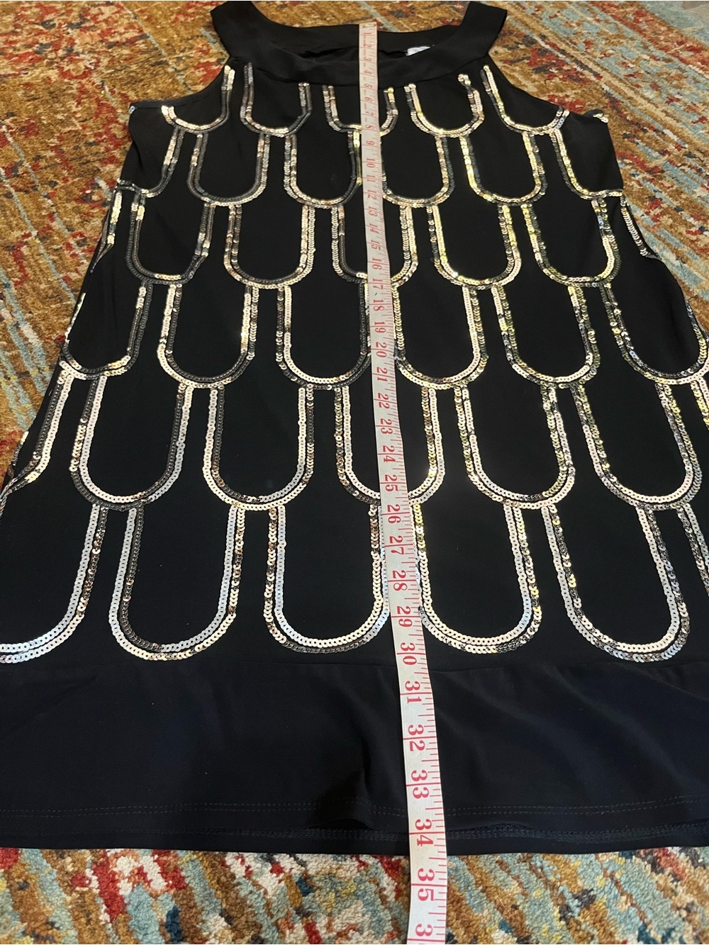 Studio Y Black Sequin Sleeveless Dress